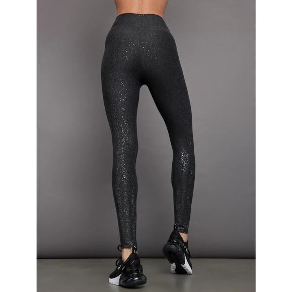 Carbon38 High Rise Foil Leggings in Melt Heather Gray Medium - Picture 2 of 10